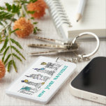 New York City Hanukkah NYC Chanukah Holidays Key Ring<br><div class="desc">Features an original pen-and-ink illustration of various New York City landmarks "dressed up" for the holiday season!

This Chanukah illustration is also available on other products. Don't see what you're looking for? Need help with customisation? Contact Rebecca to have something designed just for you.</div>