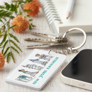 New York City Hanukkah NYC Chanukah Holidays Key Ring