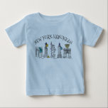 New York City Hanukkah NYC Jewish Holiday Chanukah Baby T-Shirt<br><div class="desc">Features an original pen-and-ink illustration of a row of classic New York City landmarks, "dressed up" for the holiday season. Great for anyone who lives in or loves NYC! This design is also available on other products. Lots of additional food prints are also available from this shop. Don't see what...</div>