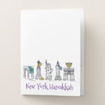 New York City Hanukkah NYC Jewish Holiday Chanukah Pocket Folder<br><div class="desc">Features an original pen-and-ink illustration of classic New York City landmarks and icons, "dressed up" for the holiday season. Great for anyone who lives in or loves NYC! Don't see what you're looking for? Need help with customisation? Click "rebeccaheartsny" (upper right corner) then "contact this designer" to have something created...</div>