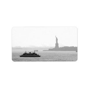 New York City Harbour - Statue of Liberty Label