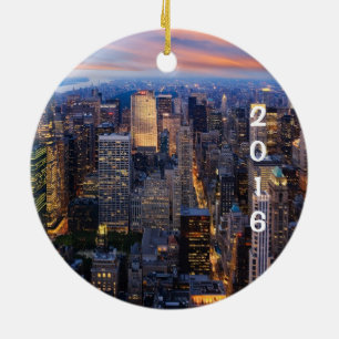 New York City Holiday Ceramic Tree Decoration