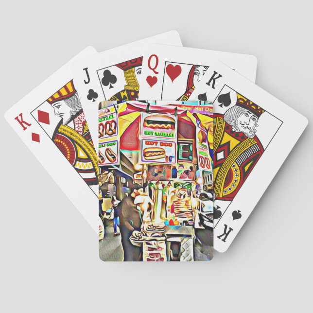 New York City Hot Dog Stand Photo Cards (Back)