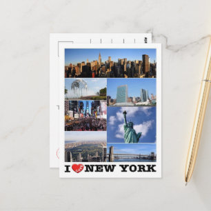 New York City - I Love - United States - Postcard