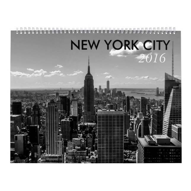 New York City Iconic Black and White Photos Calendar (Cover)