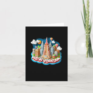 New York City In Usa Sticker  Card