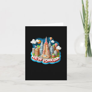 New York City In Usa Sticker  Card