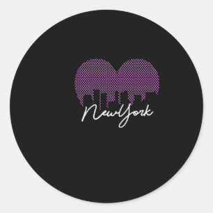 New York City Is My Valentine  Classic Round Sticker