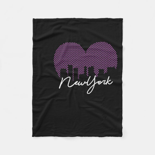 New York City Is My Valentine  Fleece Blanket (Front)