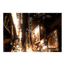 new york city lights poster