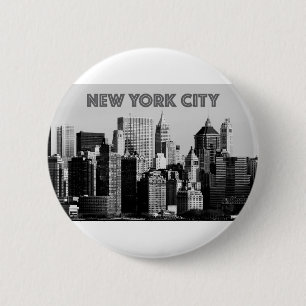 New York City Lower-Manhattan Pro Photo 6 Cm Round Badge