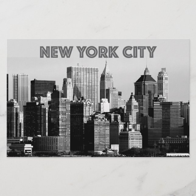 New York City  Lower-Manhattan Pro Photo Stationery (Front)