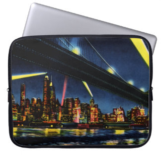 New York City Manhattan at Night Laptop Sleeve