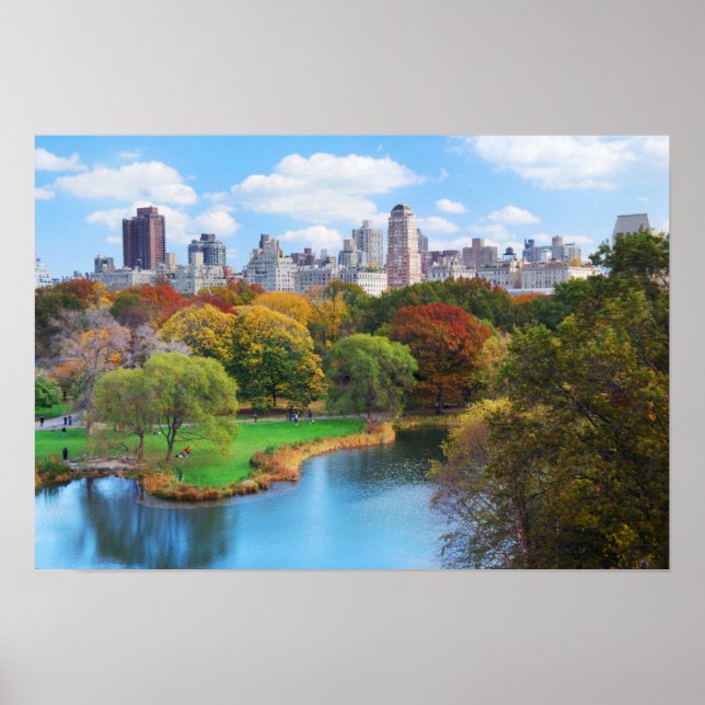 New York City Manhattan Central Park Panorama Poster (Front)