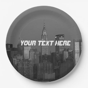 New York City Manhattan Empire State Building  Pap Paper Plate