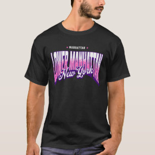 New York City Manhattan, Lower Manhattan, Retro T-Shirt