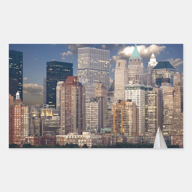 New York City Manhattan Rectangular Sticker (Front)