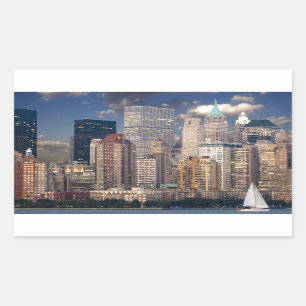 New York City Manhattan Rectangular Sticker