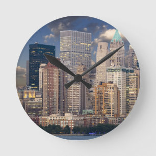 New York City Manhattan Round Clock