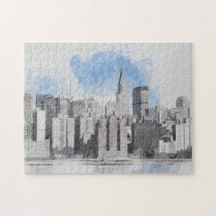 New York City Manhattan Skyline Jigsaw Puzzle