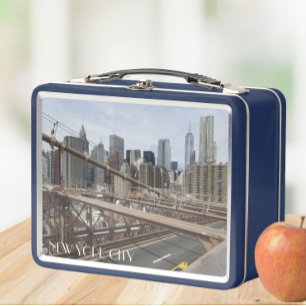 New York City Manhattan Skyline Metal Lunch Box