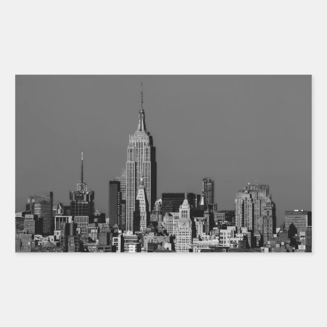 New York City Manhattan Skyline Rectangular Sticker (Front)