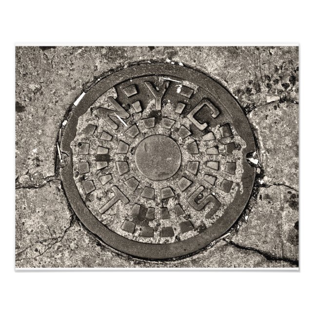 New York City Manhole Cover Photo Print (Front)