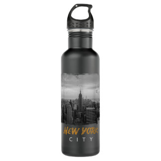 New York City Memento Gift Big Apple Empire State 710 Ml Water Bottle