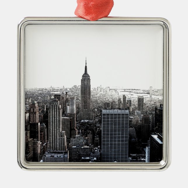 New York City Metal Tree Decoration (Front)