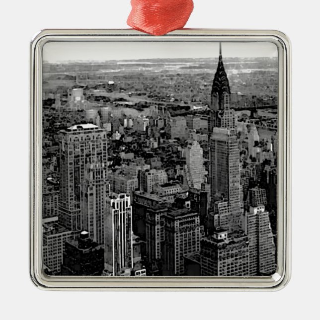 New York City Metal Tree Decoration (Front)