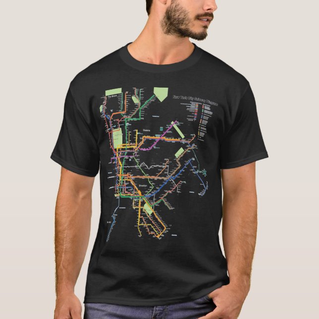 New York City Metro Subway Map I Heart Ny T-Shirt (Front)