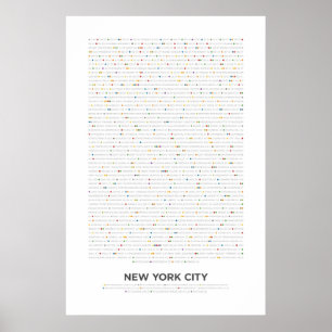 New York City - MetroDots Poster
