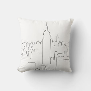 New York City Minimal Line Cushion