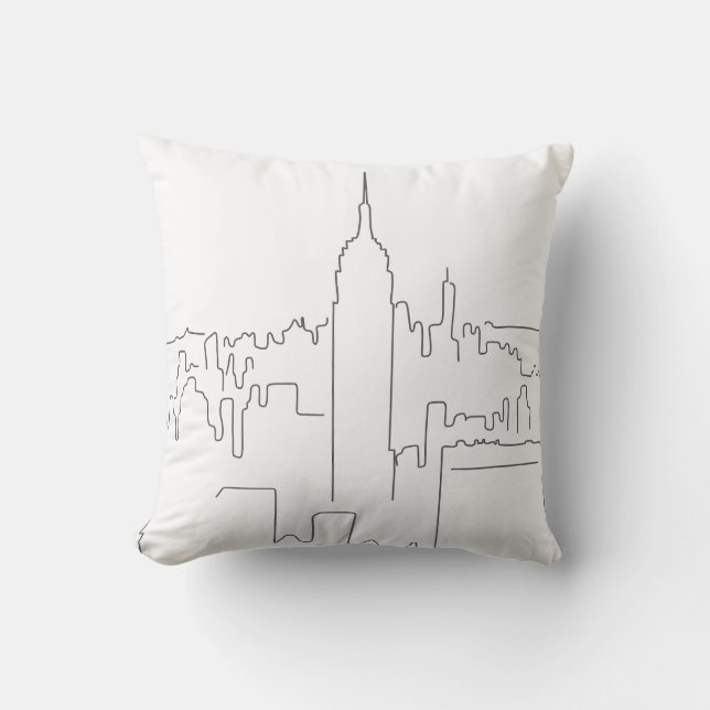 New York City Minimal Line Cushion (Front)