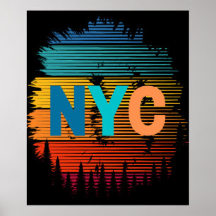 New York City Modern Colourful Design Poster