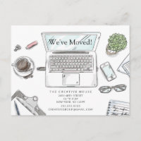 New York City Moving Announcement Postcard
