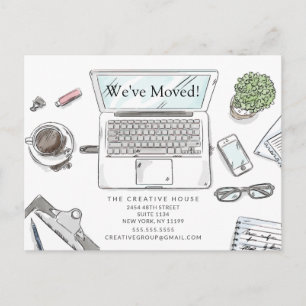 New York City Moving Announcement Postcard