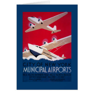 New York City Municipal Airport Vintage Poster