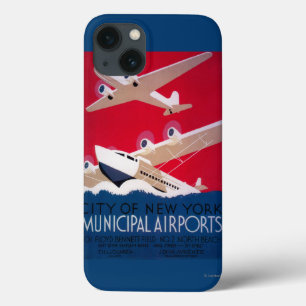 New York City Municipal Airport Vintage Poster iPhone 13 Case