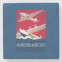 New York City Municipal Airport Vintage Poster