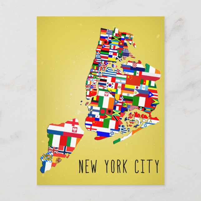 New York City Neighbourhood Flags Postcards (Front)