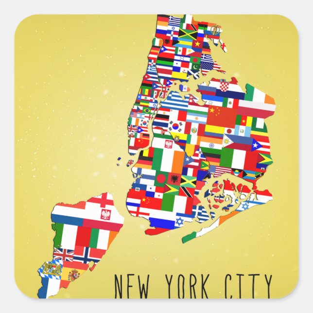 New York City Neighbourhood Flags Stickers (Front)