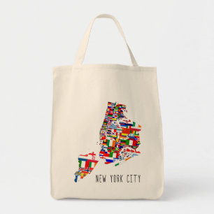 New York City Neighbourhood Flags Tote Bag