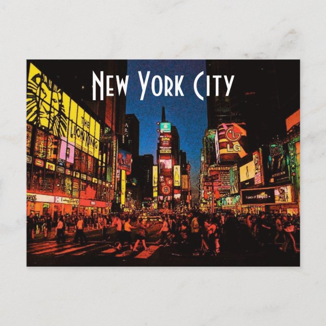 New York City (Neon) Postcard (Front)