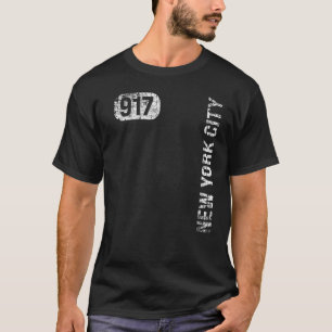 New York City New York 917 Area Code Vintage Retro T-Shirt