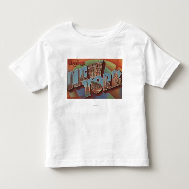 New York City, New York - Large Letter Scenes 3 Toddler T-Shirt (Front)
