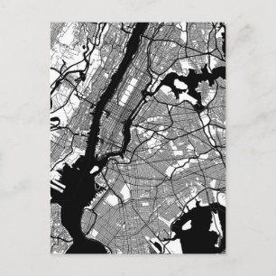 New York City New York Map Postcard