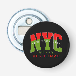 New York City New York Merry Christmas Travel Gift Bottle Opener