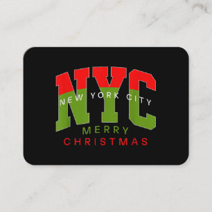 New York City New York Merry Christmas Travel Gift Business Card