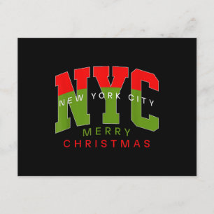 New York City New York Merry Christmas Travel Gift Enclosure Card